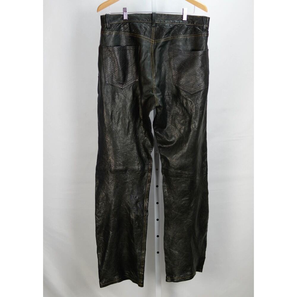 Jonathan A Logan Men's Custom Black Leather Pants Sz 34